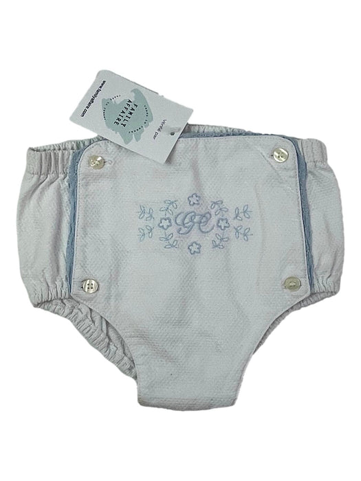 GOCCO 3/6 mois bloomer baptème blanc bleu