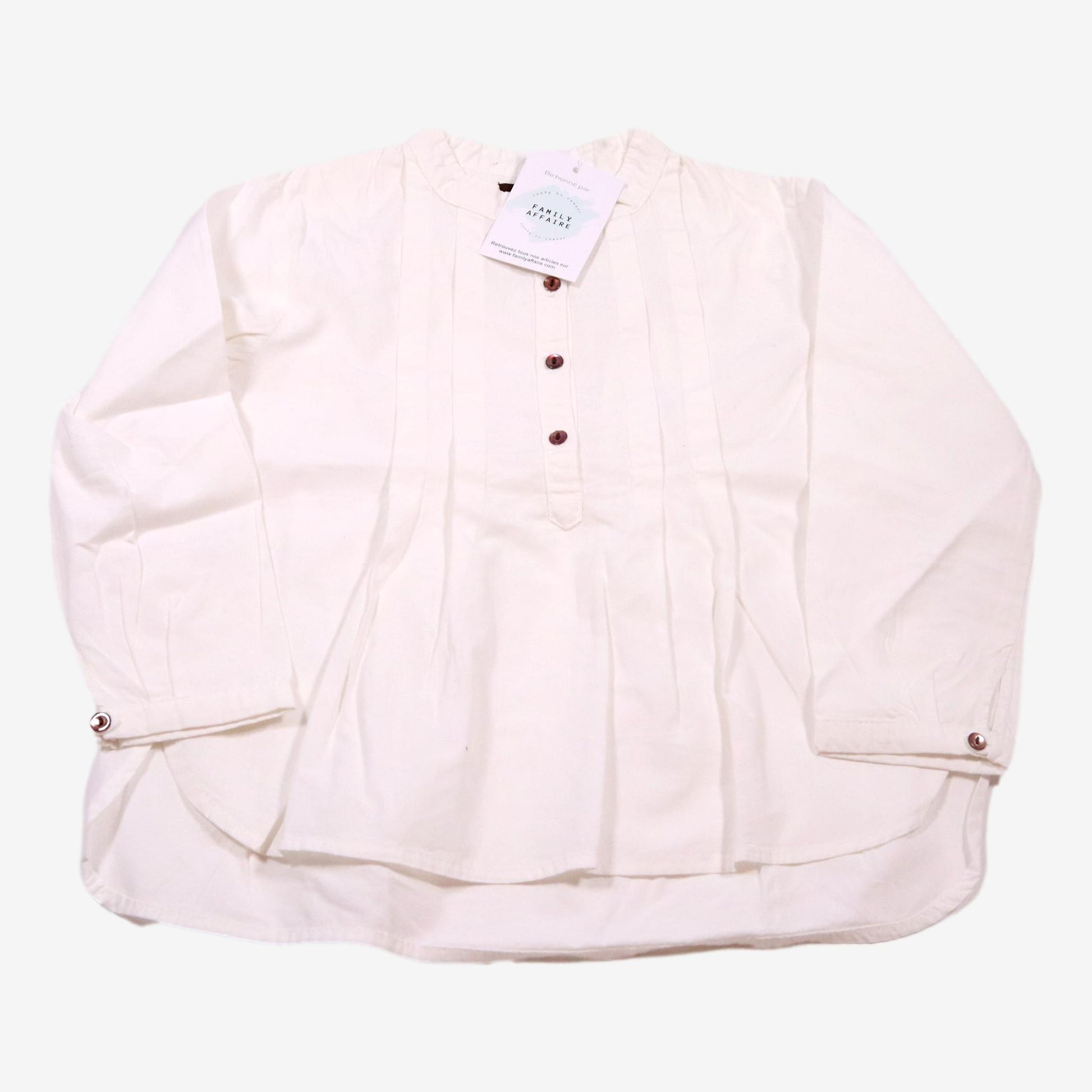 MALOUP 3 ans Chemise blanche col mao