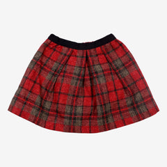 BONPOINT 8 ans Jupe motif tartan rouge