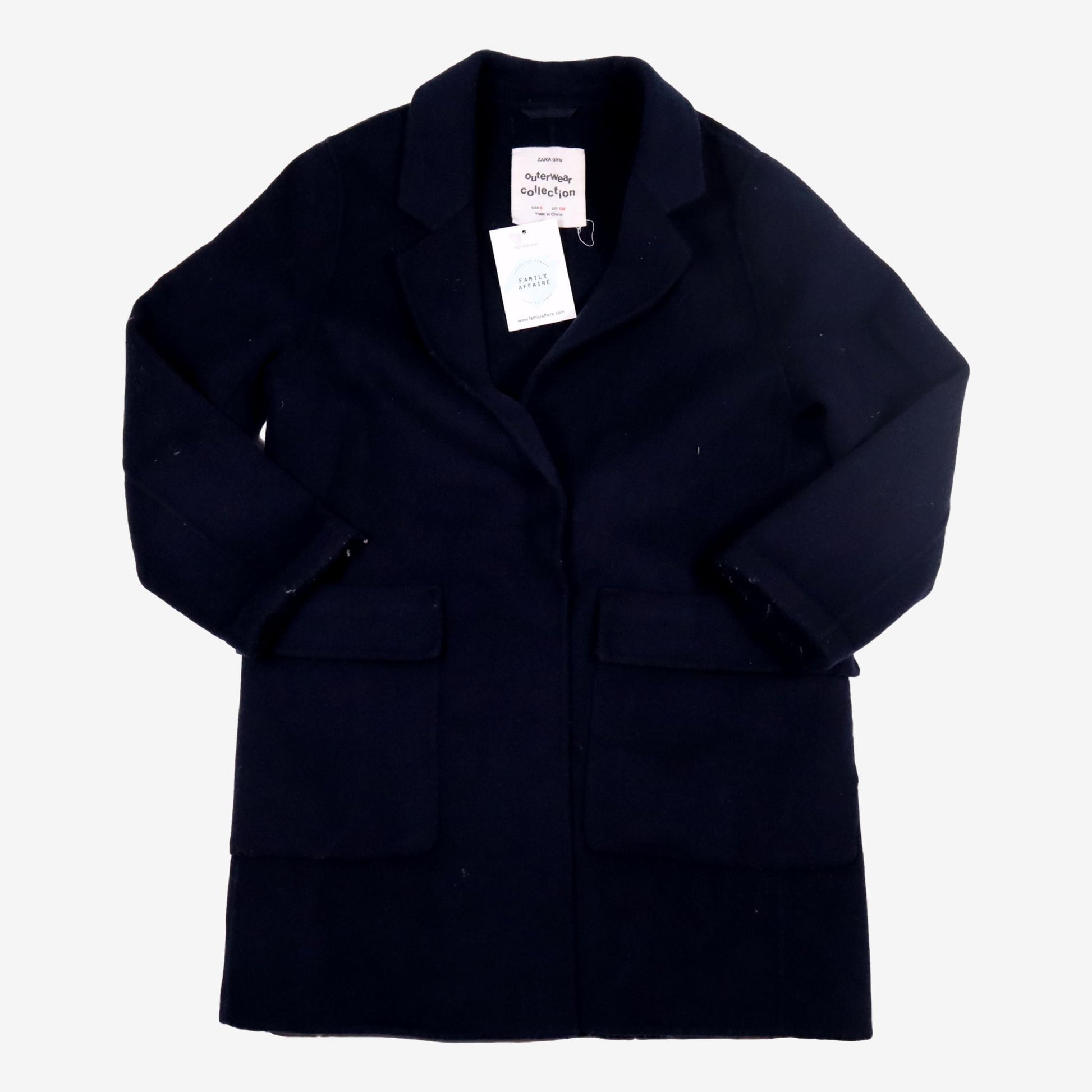 ZARA 9 ans Manteau long marine