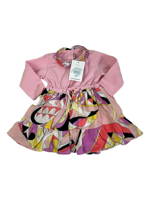 EMILIO PUCCI 9 mois robe rose et motifs