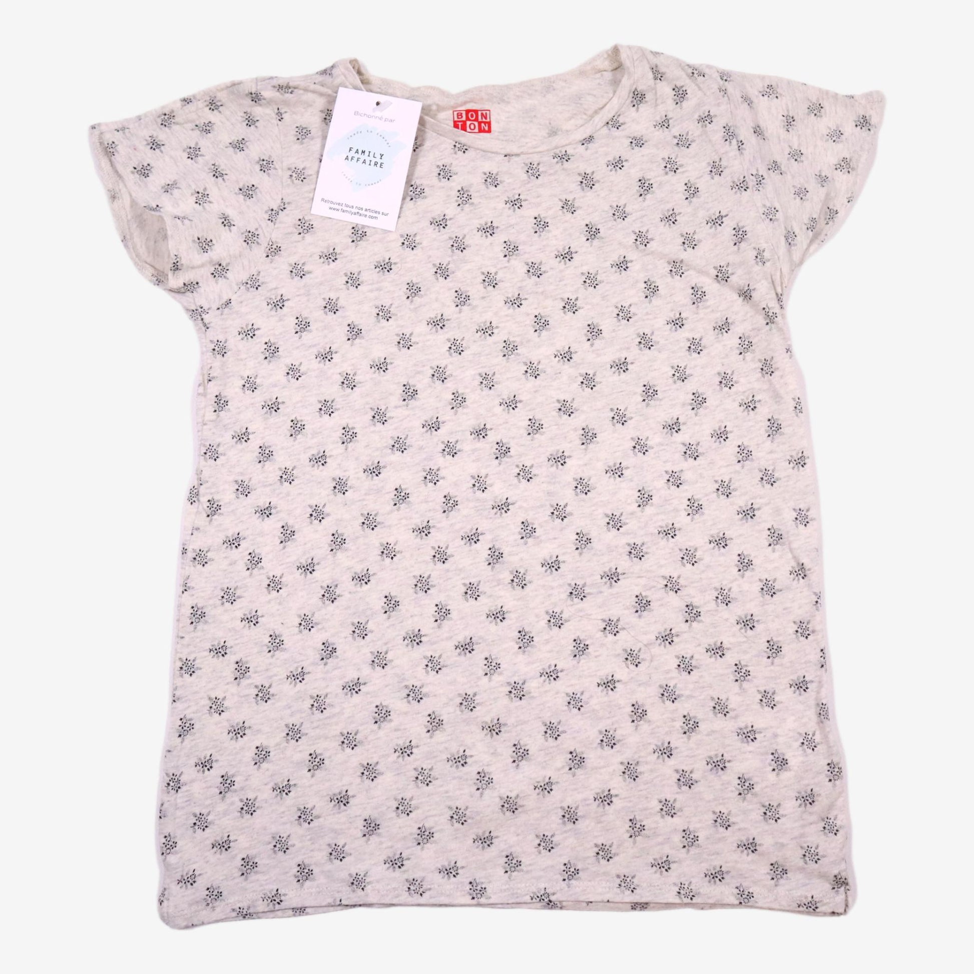 BONTON 12 ans Tee-shirt blanc imprimé floral