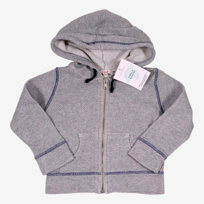 ZEF 18m sweat gris capuche