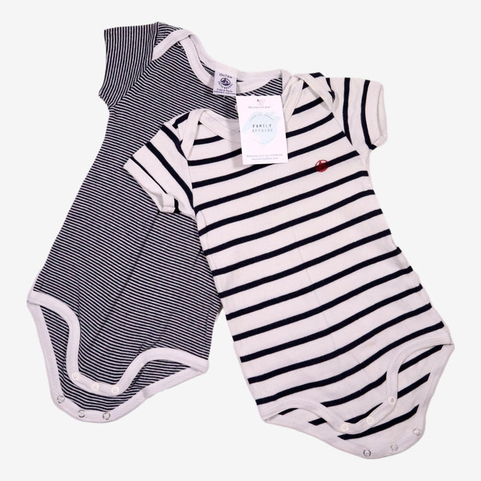 PETIT BATEAU 12m body rayé lot 2