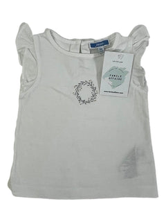 JACADI 12 mois tee shirt blanc dessin couronne