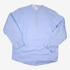 MONOPRIX 10 ans chemise lin bleu ciel