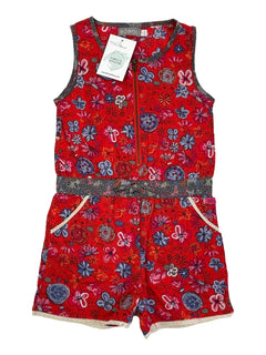 BOBOLI 4 ans combinaison rouge a fleurs