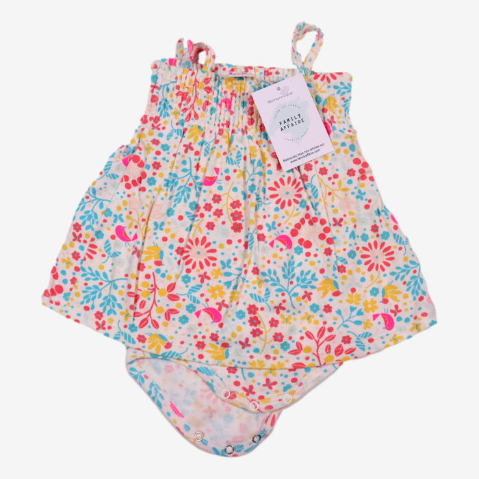 PETIT BATEAU 3 mois Robe body imprimé florale