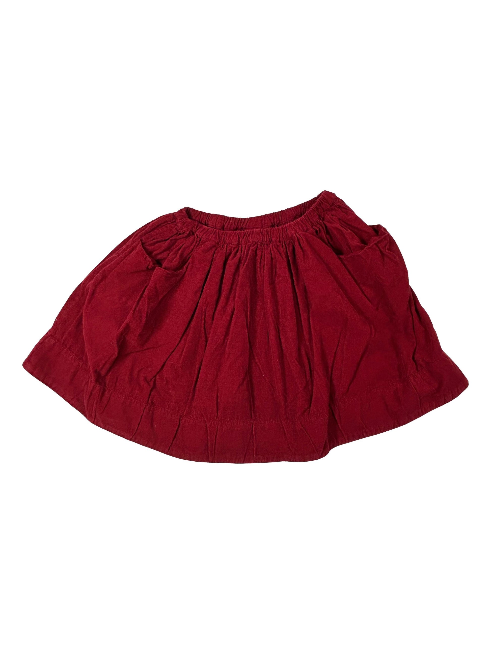 BONTON 8 ans Jupe velours rouge