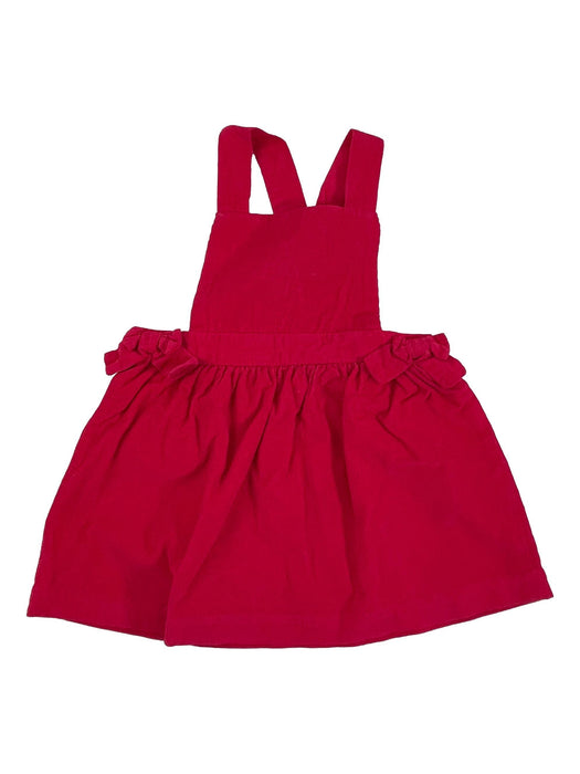 JACADI 3 ans Robe salopette rouge velours