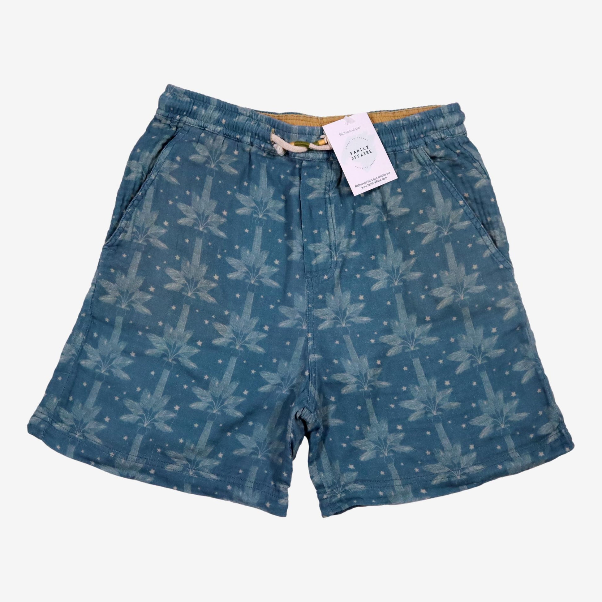 LOUISE MISHA 12 ans Short bleu imprimé palmier