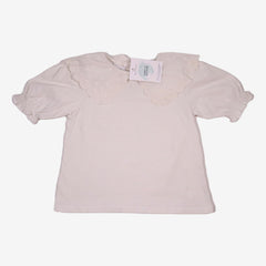 ZARA 6 ans blouse blanche col dentelle