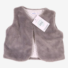 BOUTCHOU 9 mois gilet fausse fourrure gris