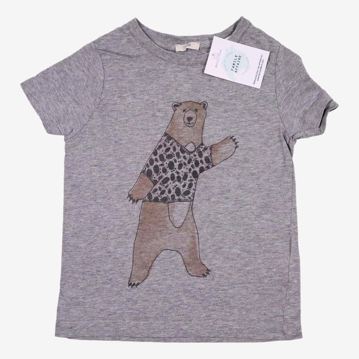 LOURS 4 ans T-shirt gris motif ours