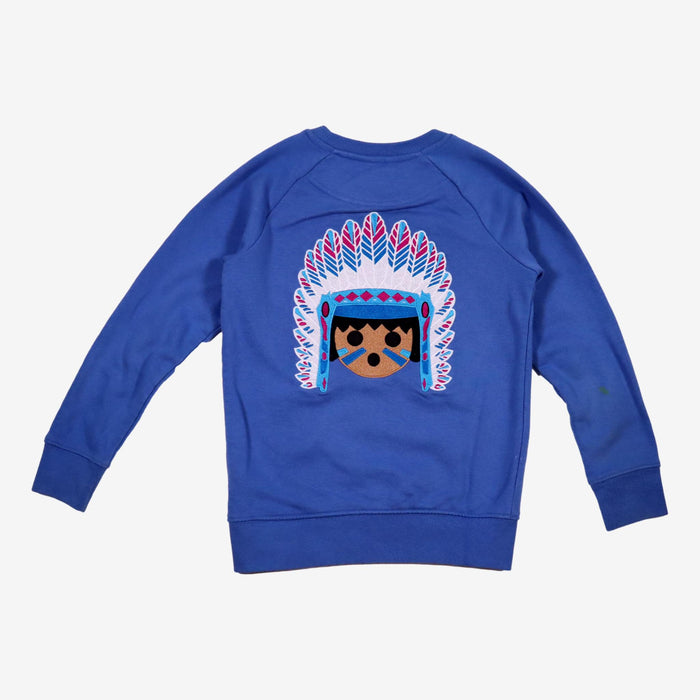 STANLEY STELLA 8 ans Sweat motif brodé playmobile indien