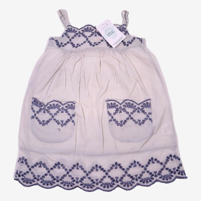 ZEF 4 ans Robe avec broderie bleue