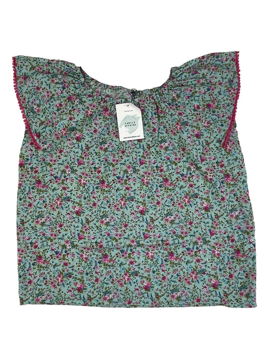 ROSE & THEO 10 ans blouse bleu a fleurs