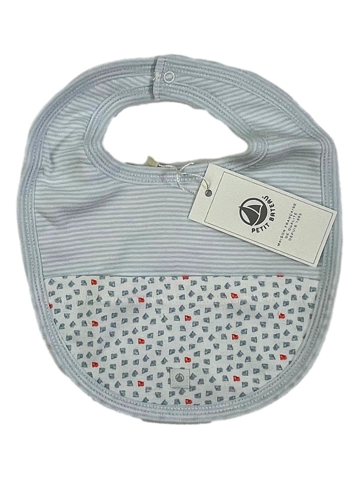 PETIT BATEAU NEUF 0/12 mois bavoir rayé et éponge