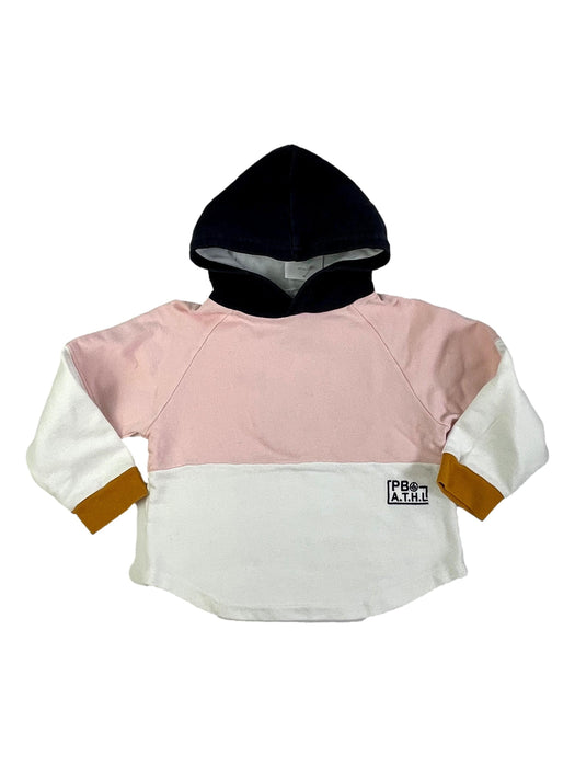 PETIT BATEAU 6 ans sweat capuche rose blanc bleu