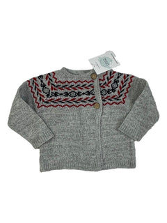 DONA CARMEN  12 mois gilet gris motifs