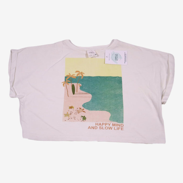 ZARA 8 ans Tee-shirt crop-top plage