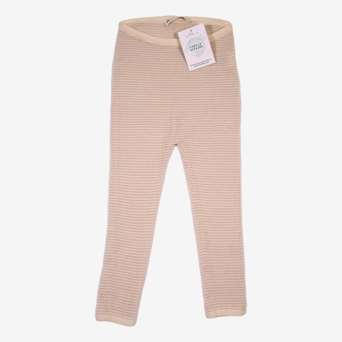 BONPOINT 2 ans legging en laine rayé gris et blanc