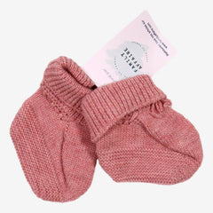 BONPOINT T3 (6/12 mois) chaussons en laine rose