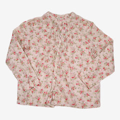 BONPOINT 6 ans blouse blanche à fleurs roses