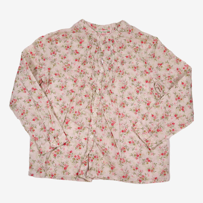 BONPOINT 6 ans blouse blanche à fleurs roses