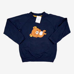 MILK ON THE ROCKS 10 ans Sweat ourson bleu marine