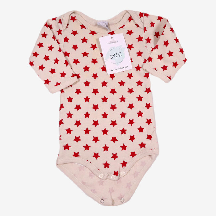 PETIT BATEAU 3 ans Body crème étoiles rouges