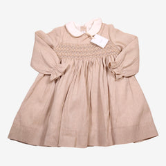 AMAIA outlet 12m,2,3,4 ans robe beige smock