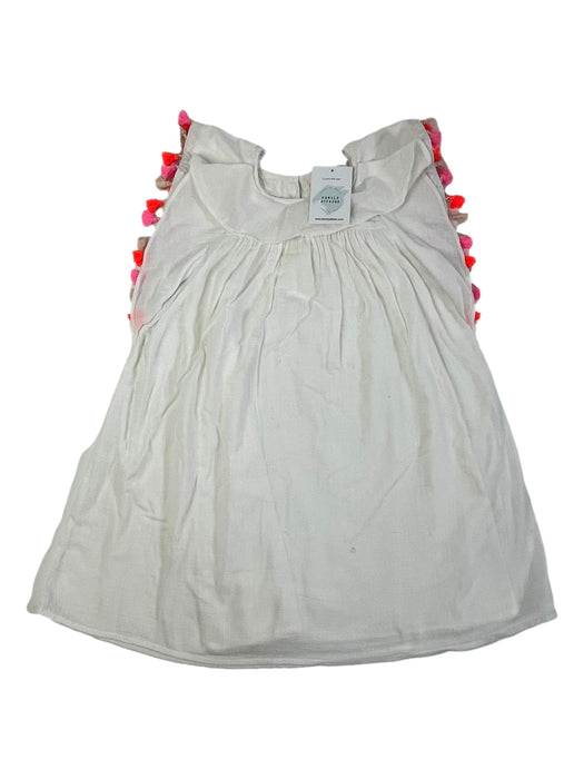 CREWCUTS 7 ans robe blanche pompons couleurs