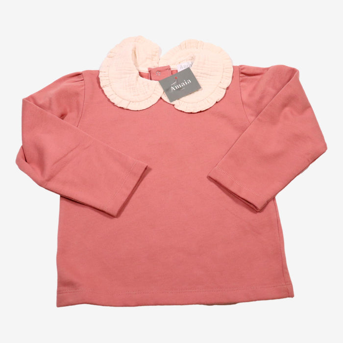 AMAIA outlet 3 et 8 ans sweat col rose