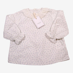 AMAIA outlet 6m blouse blanche fleurs bleu