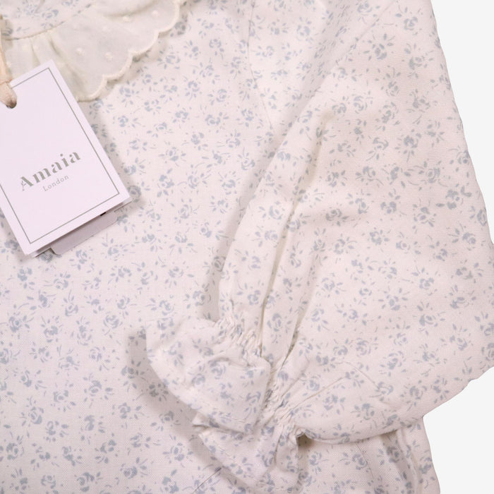 AMAIA outlet 6m blouse blanche fleurs bleu