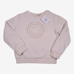 GALERIES LAFAYETTE 8 ans Sweat Smiley crème