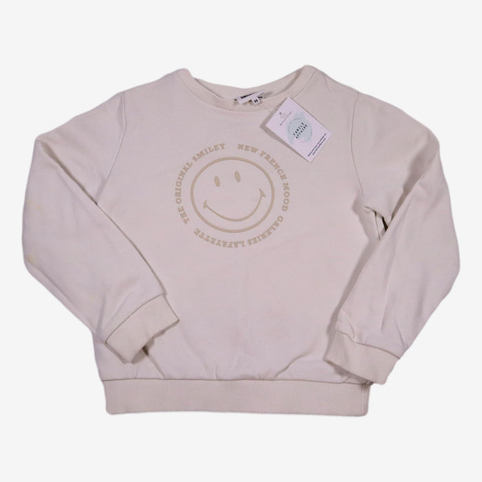 GALERIES LAFAYETTE 8 ans Sweat Smiley crème