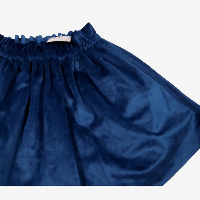 AMAIA outlet 10 ans jupe velours bleu nuit