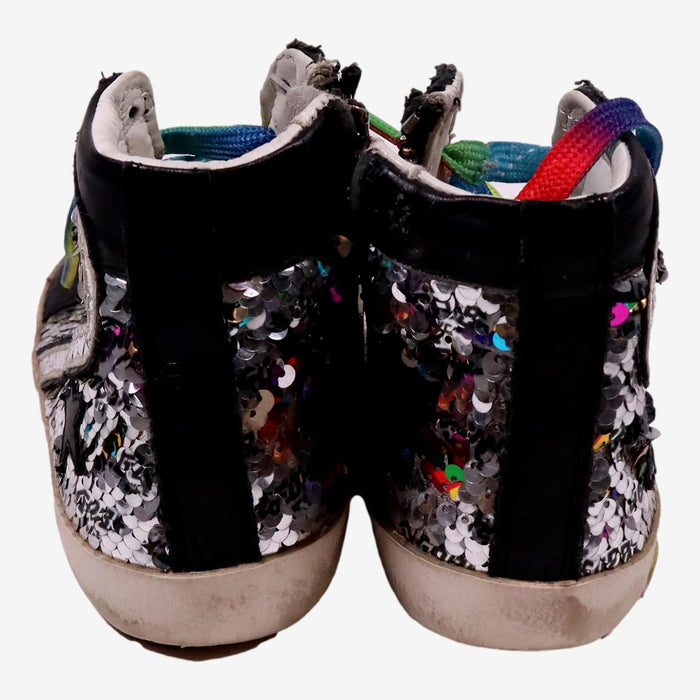 GOLDEN GOOSE P27 Baskets montantes lacets arc en ciel