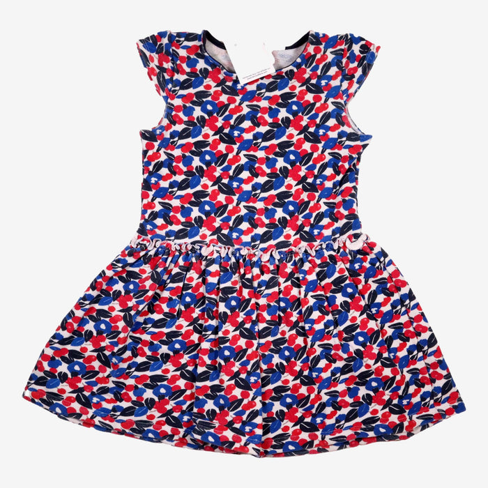 PETIT BATEAU 8 ans Robe motifs feuilles