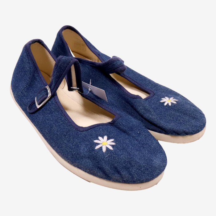 BONTON 35 ballerines en toile jean marguerite