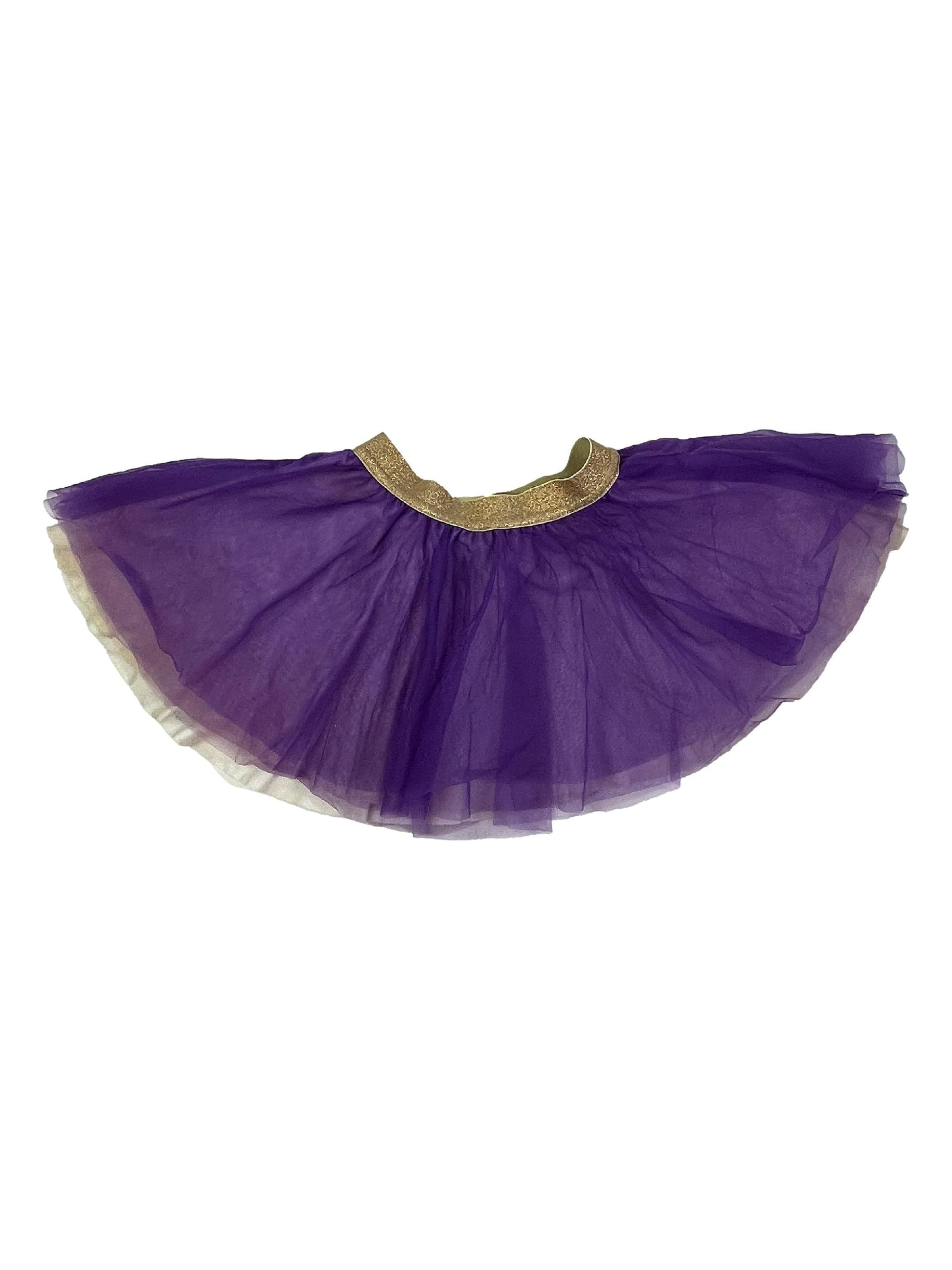 PETIT BATEAU 6 ans jupe jupon tulle violet