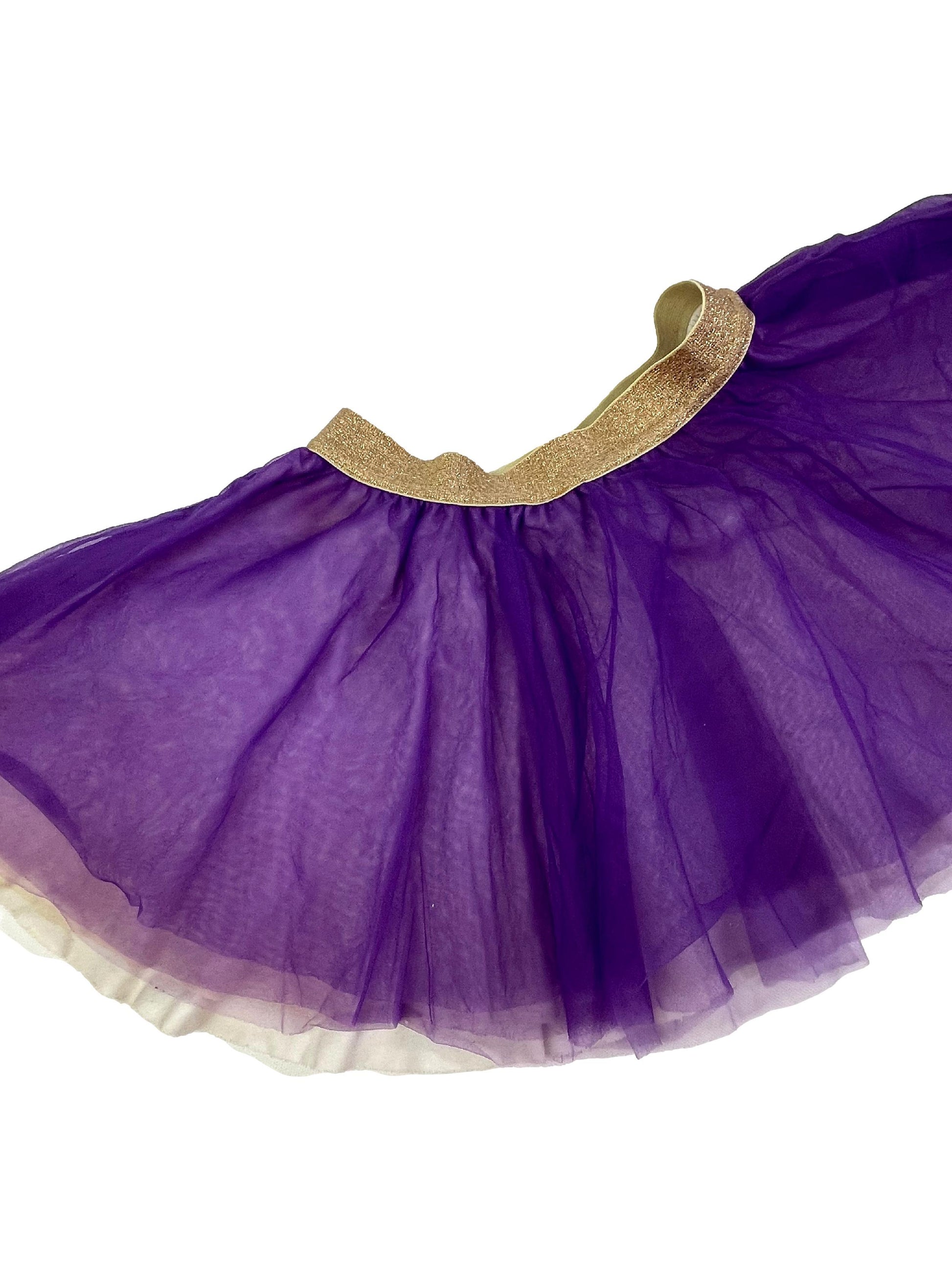 PETIT BATEAU 6 ans jupe jupon tulle violet