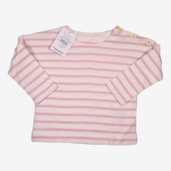 PETIT BATEAU 3 ans tee shirt marinière rose