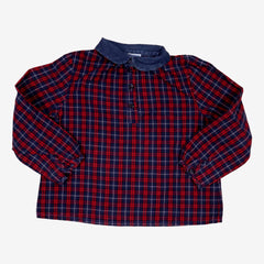 JACADI 3 ans chemise a carreaux et col jean