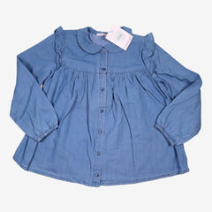 MONOPRIX 6 ans blouse en chambray jean bleu