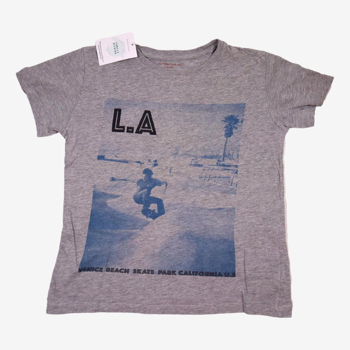 MONOPRIX 12 ans tee shirt gris Los Angeles LA