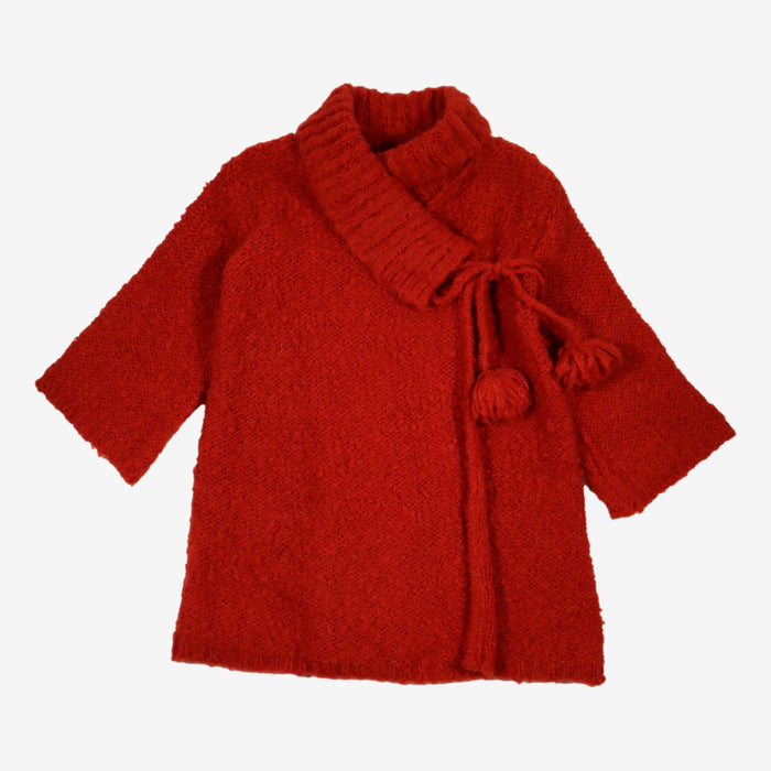 VIOLETTE JANVIER 6 ans gilet long rouge terracotta