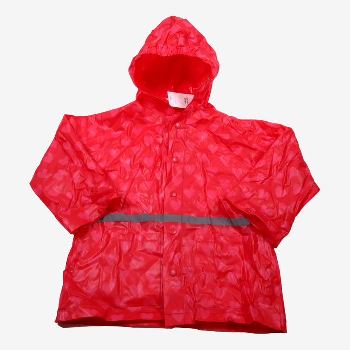 Imperméable rose et rouge coeur 2 ans